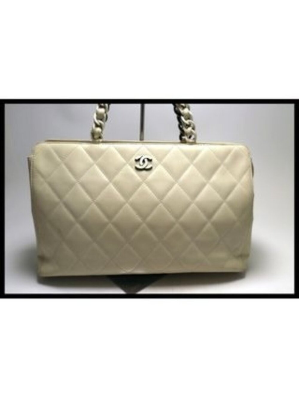 Chanel Quilted Plastic Chain Tote